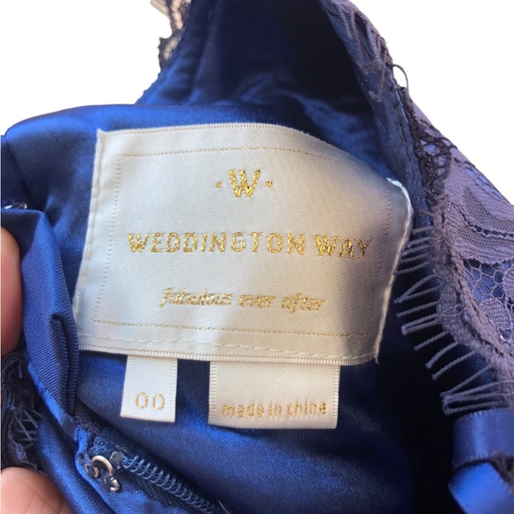 Weddington Way Navy Blue Formal Dress size 00 - Picture 9 of 13